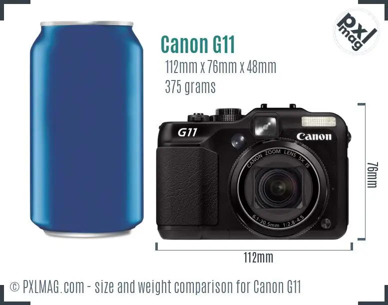 Canon PowerShot G11 dimensions scale