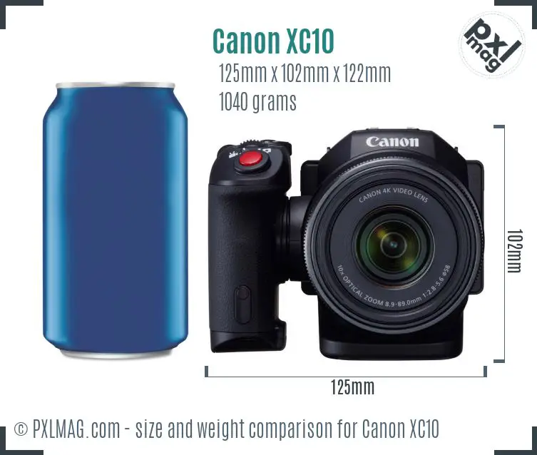 Canon XC10 dimensions scale