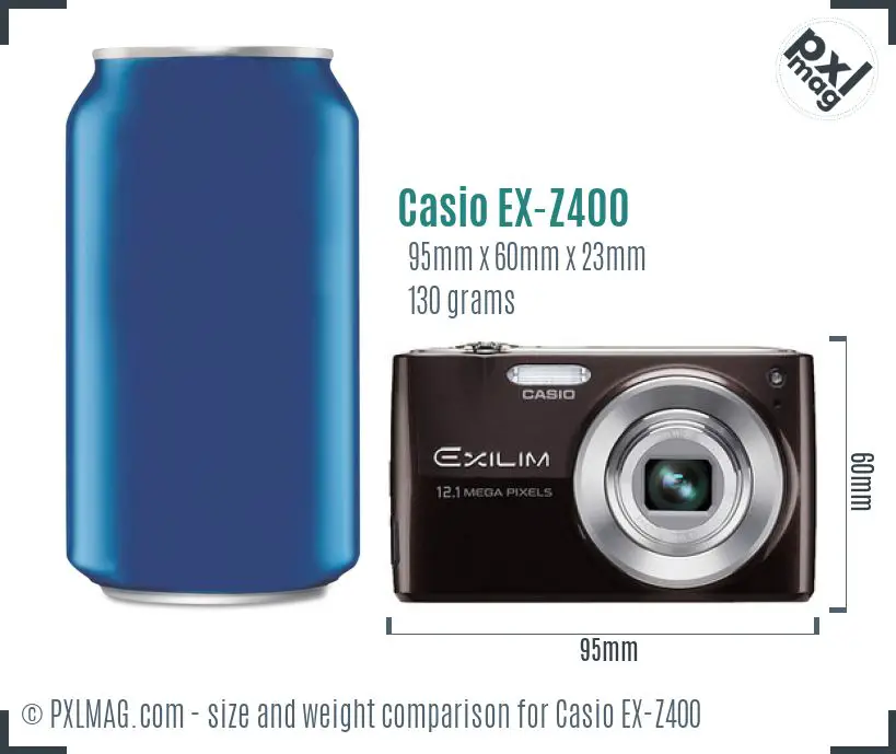Casio Exilim EX-Z400 dimensions scale
