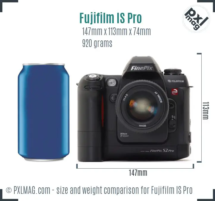 Fujifilm FinePix IS Pro dimensions scale