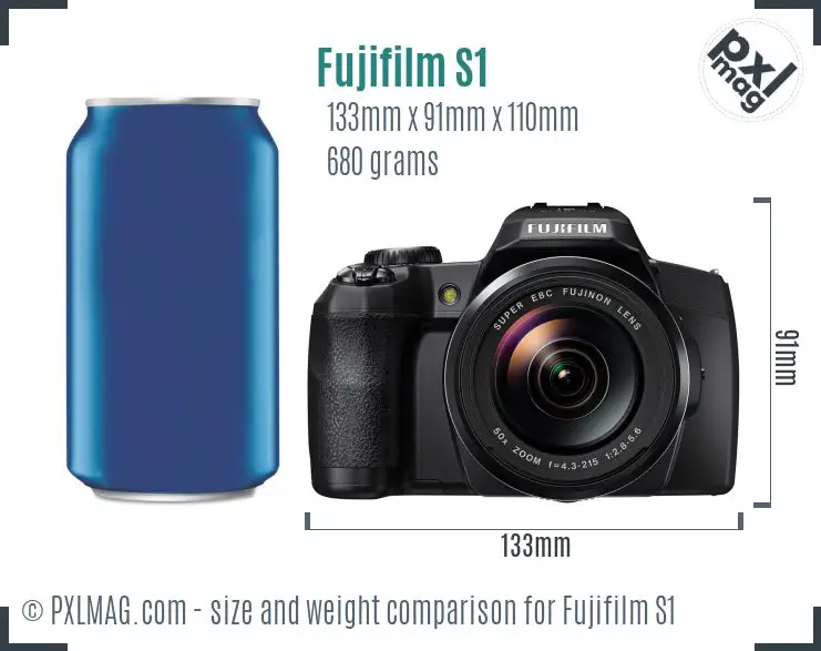 Fujifilm FinePix S1 dimensions scale
