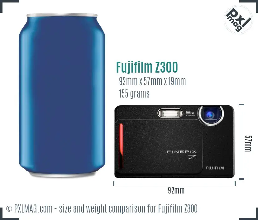 Fujifilm FinePix Z300 dimensions scale