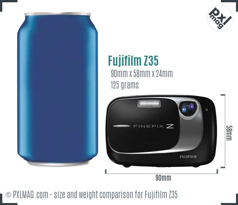 Fujifilm FinePix Z35 dimensions scale
