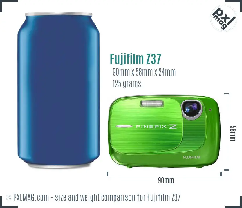 Fujifilm FinePix Z37 dimensions scale