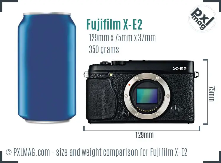 Fujifilm X-E2 dimensions scale