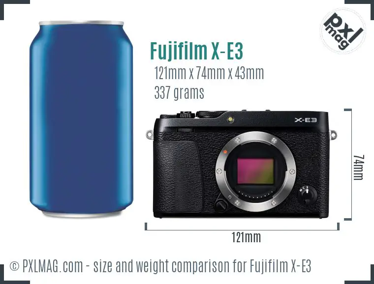 Fujifilm X-E3 dimensions scale