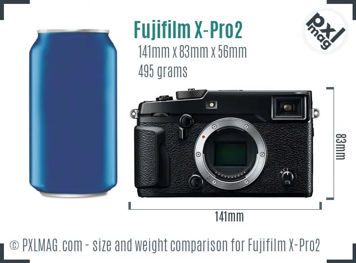 Fujifilm X-Pro2 dimensions scale