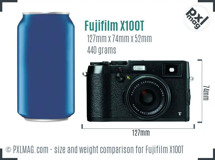 Fujifilm X100T dimensions scale