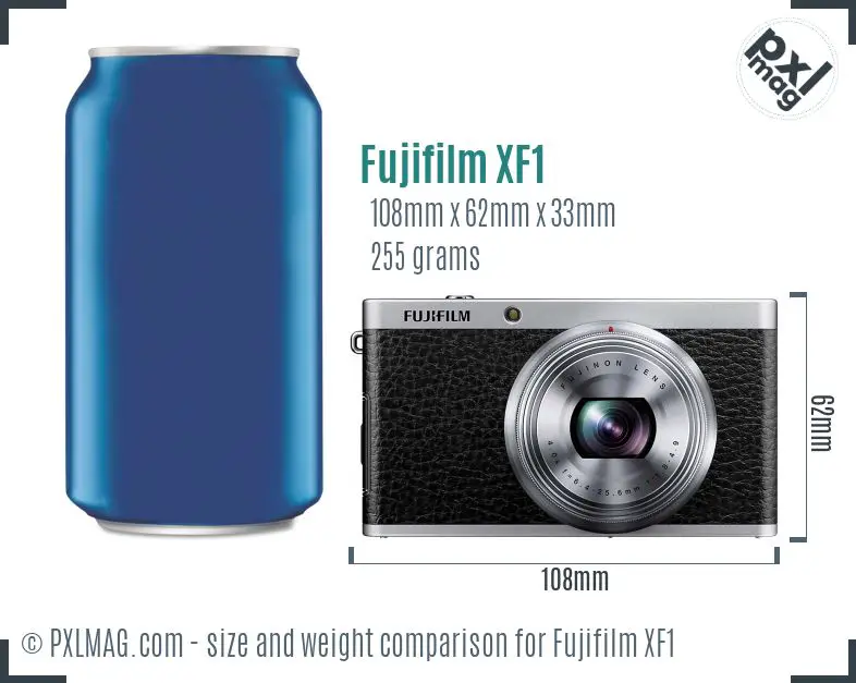 Fujifilm XF1 dimensions scale