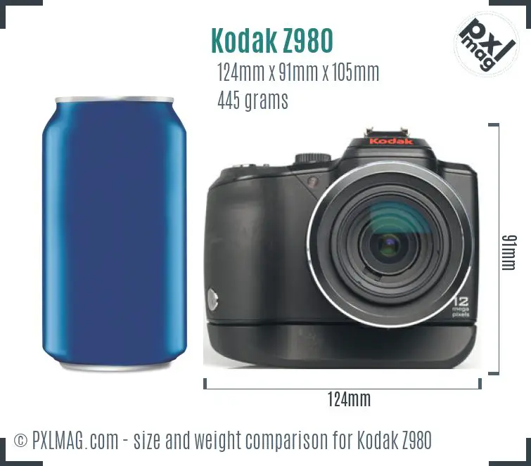 Kodak EasyShare Z980 dimensions scale