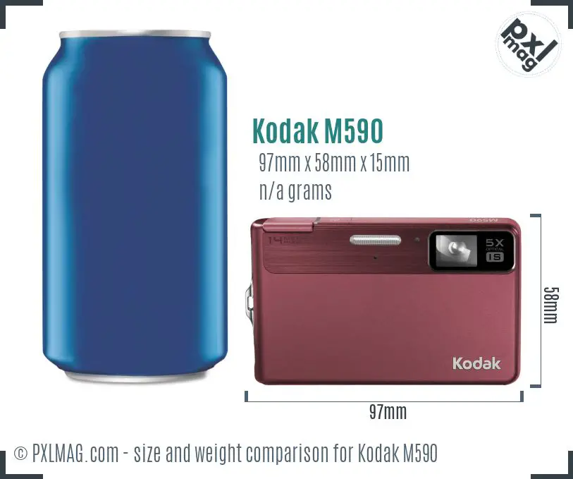 Kodak M590 dimensions scale