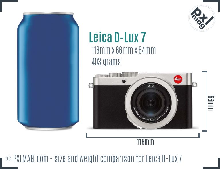 Leica D-Lux 7 dimensions scale