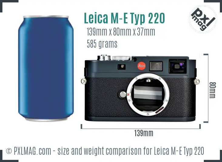 Leica M-E Typ 220 dimensions scale