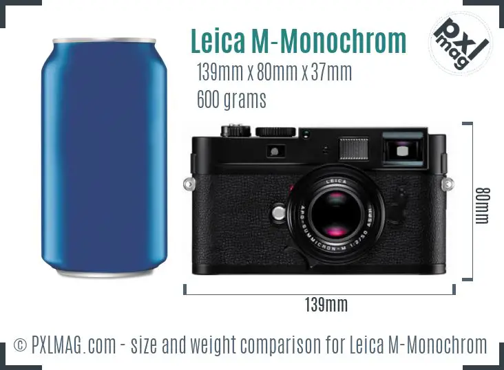 Leica M-Monochrom dimensions scale