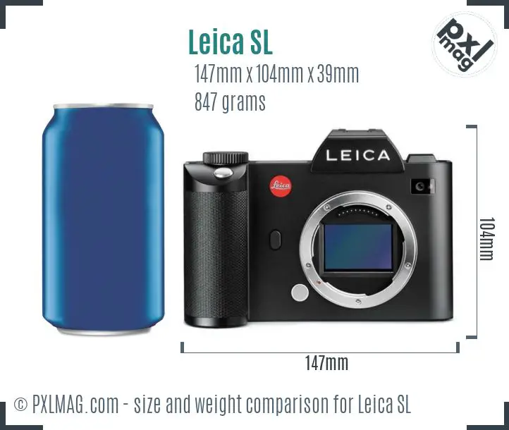 Leica SL dimensions scale