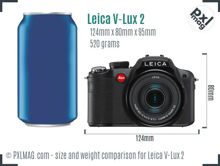 Leica V-Lux 2 dimensions scale