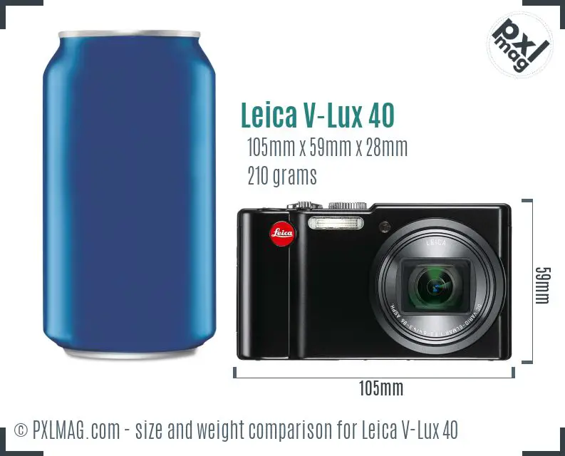 Leica V-Lux 40 dimensions scale