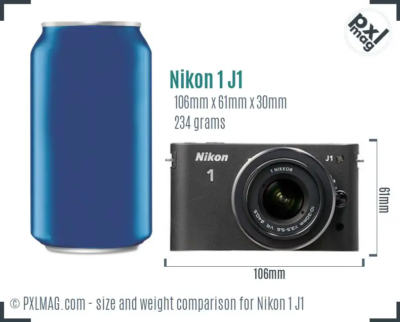 Nikon 1 J1 dimensions scale