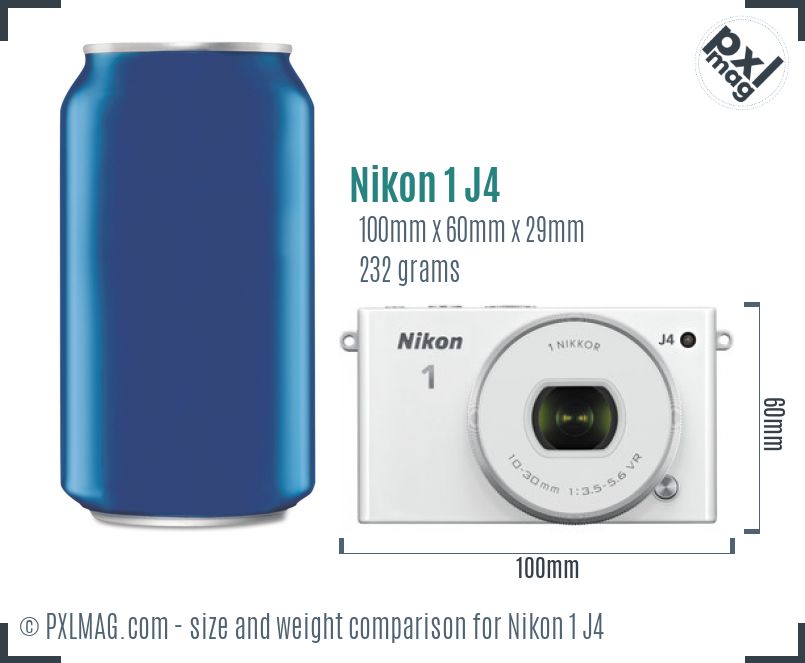 Nikon 1 J4 dimensions scale