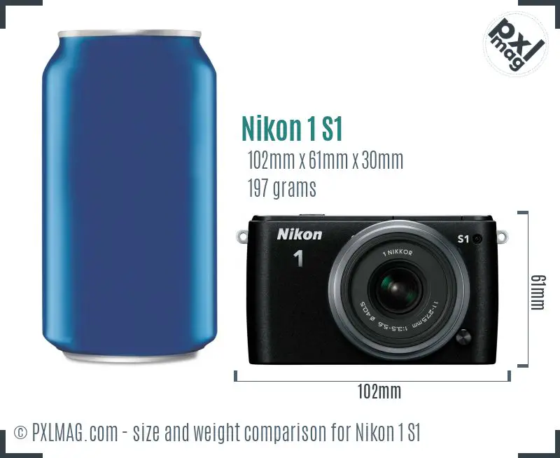 Nikon 1 S1 dimensions scale