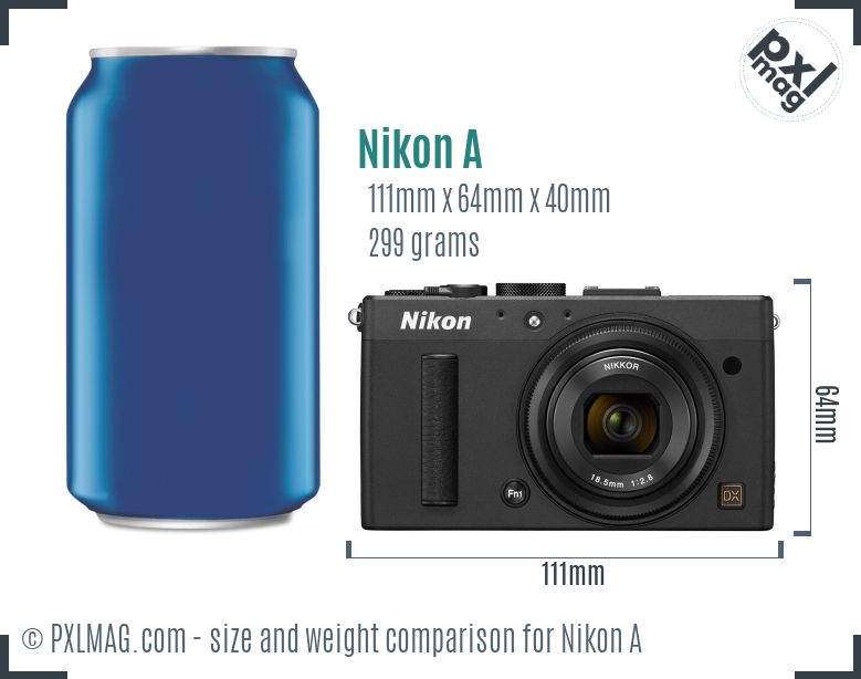 Nikon Coolpix A dimensions scale