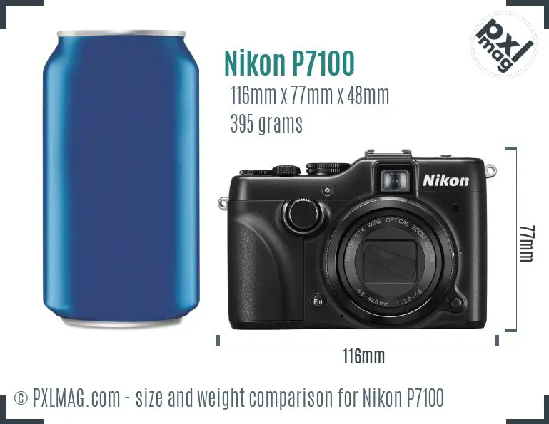 Nikon Coolpix P7100 dimensions scale