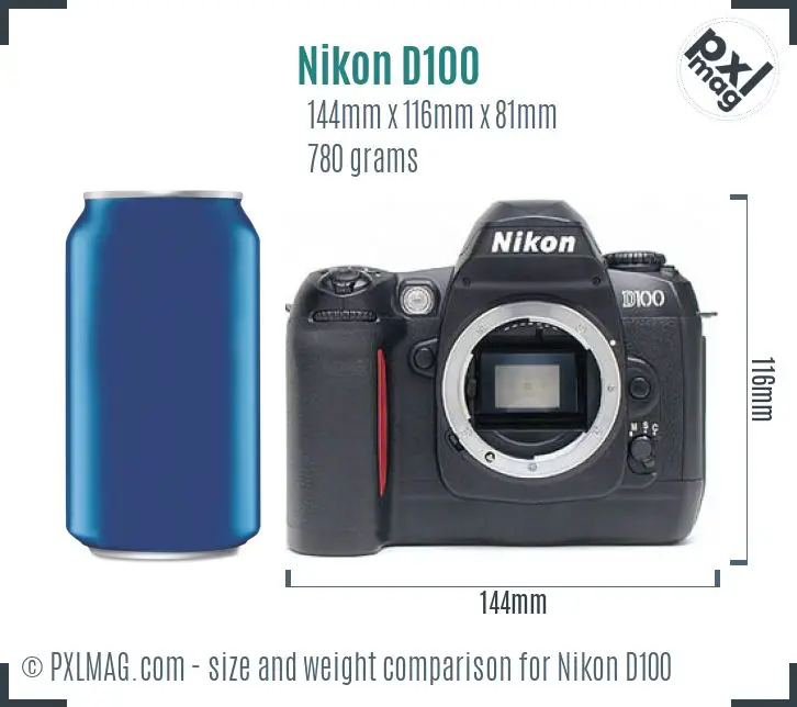 Nikon D100 dimensions scale