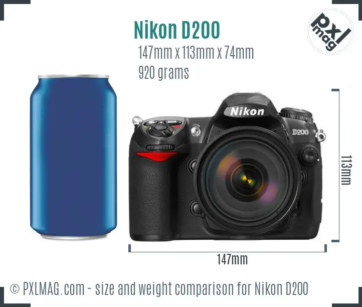 Nikon D200 dimensions scale