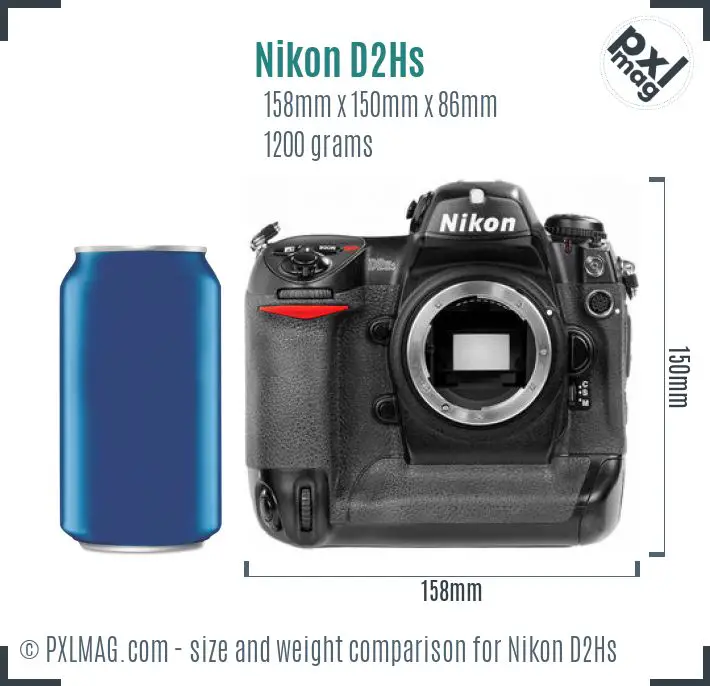 Nikon D2Hs dimensions scale