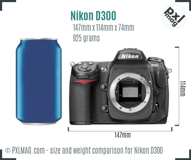 Nikon D300 dimensions scale