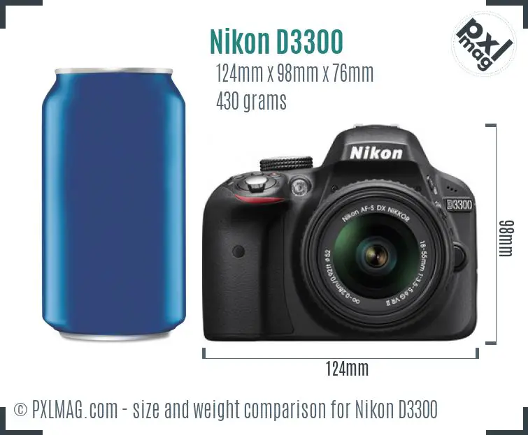 Nikon D3300 dimensions scale