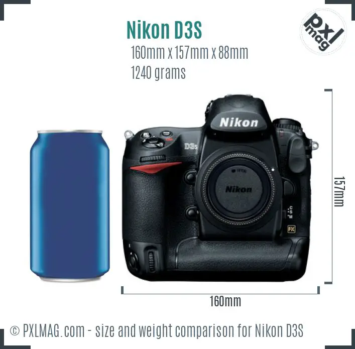 Nikon D3S dimensions scale