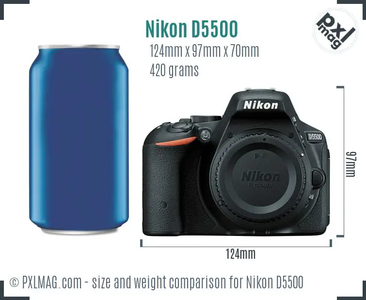 Nikon D5500 dimensions scale