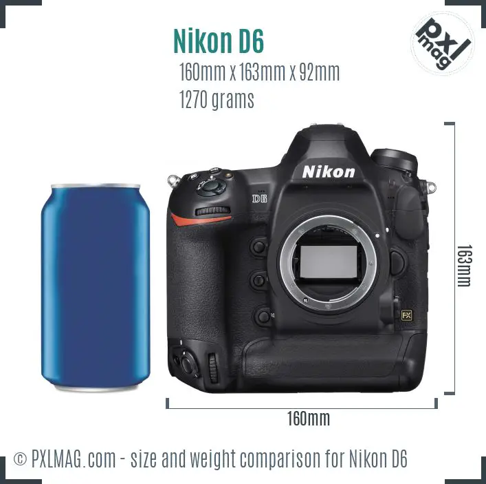Nikon D6 dimensions scale