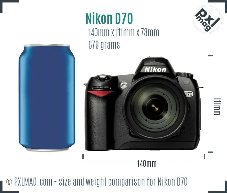 Nikon D70 dimensions scale