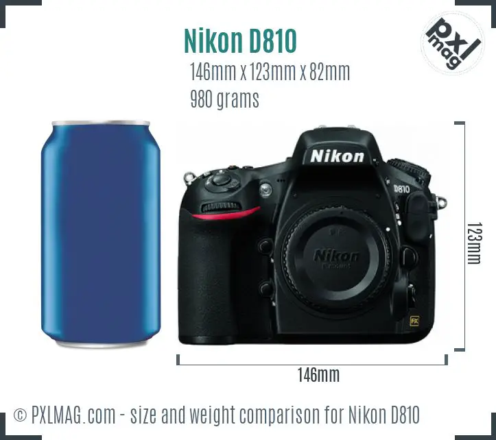 Nikon D810 dimensions scale