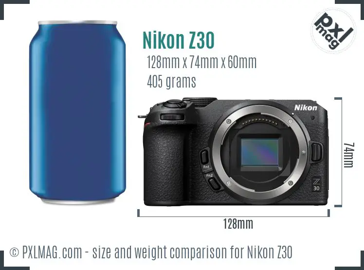 Nikon Z30 dimensions scale