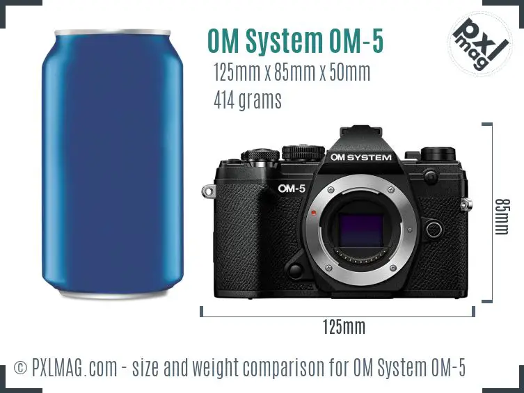 OM System OM-5 dimensions scale
