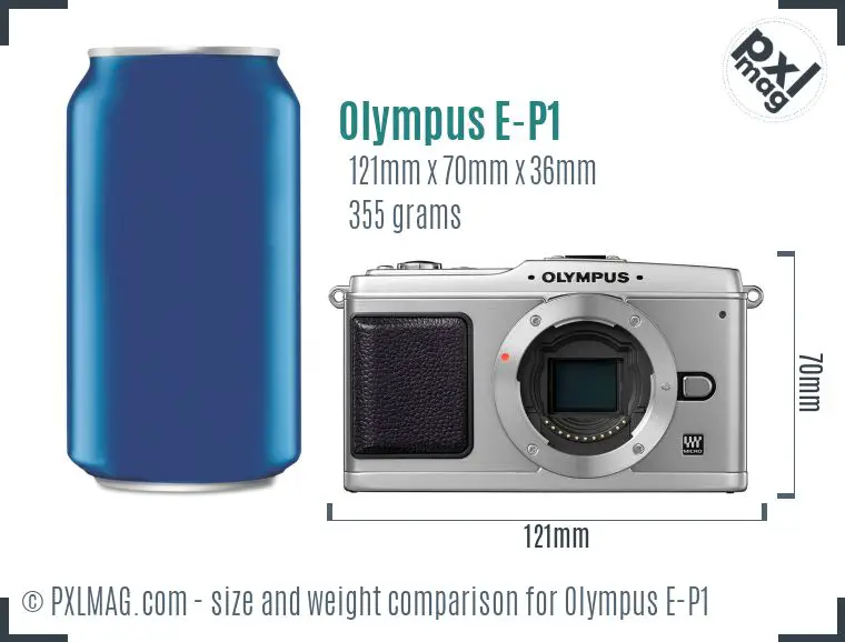 Olympus PEN E-P1 dimensions scale