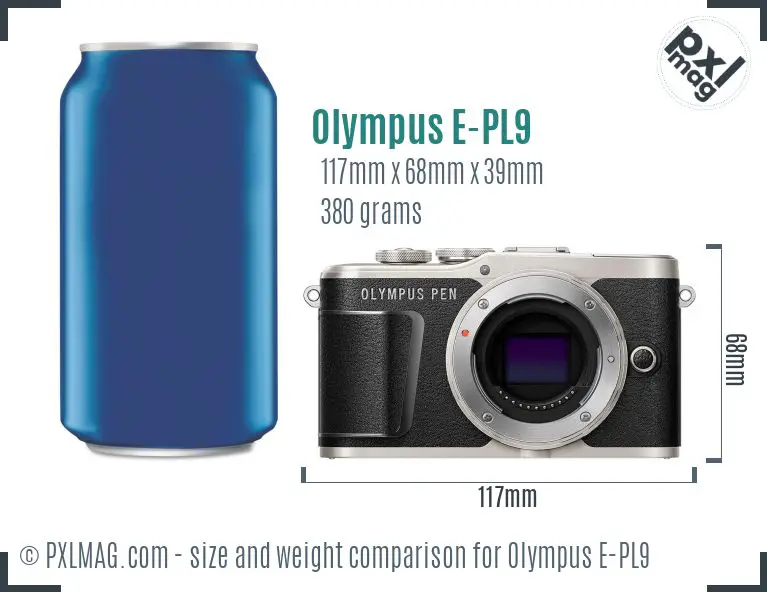 Olympus PEN E-PL9 dimensions scale