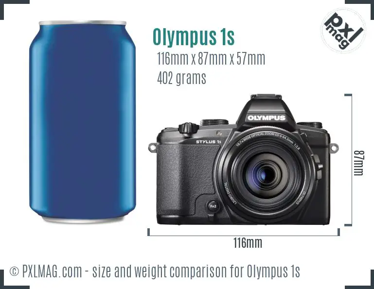 Olympus Stylus 1s dimensions scale