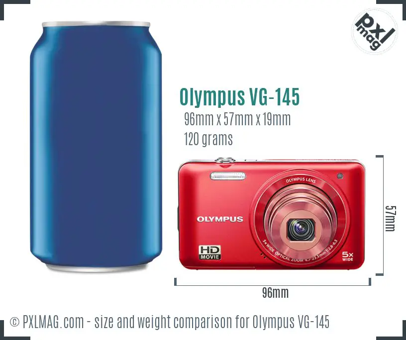Olympus VG-145 dimensions scale