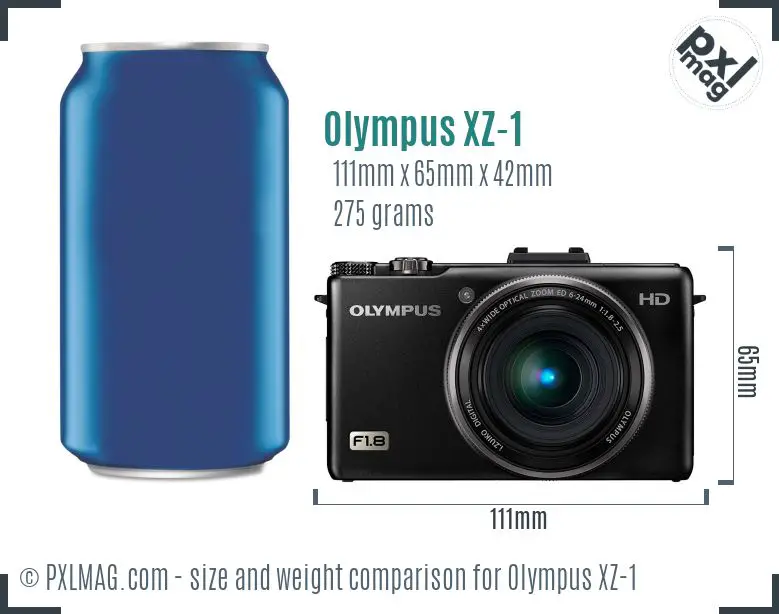 Olympus XZ-1 dimensions scale