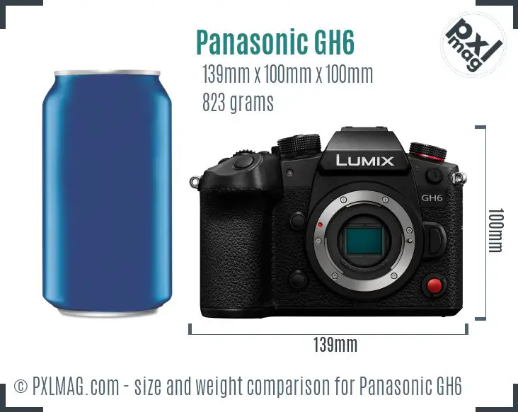 Panasonic Lumix DC-GH6 dimensions scale