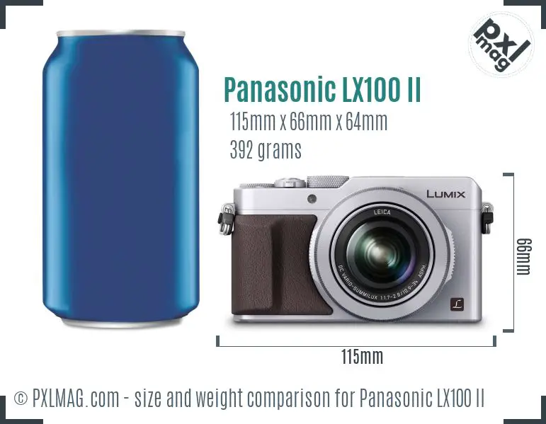 Panasonic Lumix DC-LX100 II dimensions scale