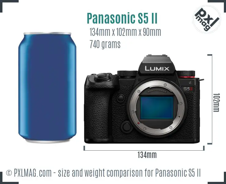 Panasonic Lumix DC-S5 Mark II dimensions scale