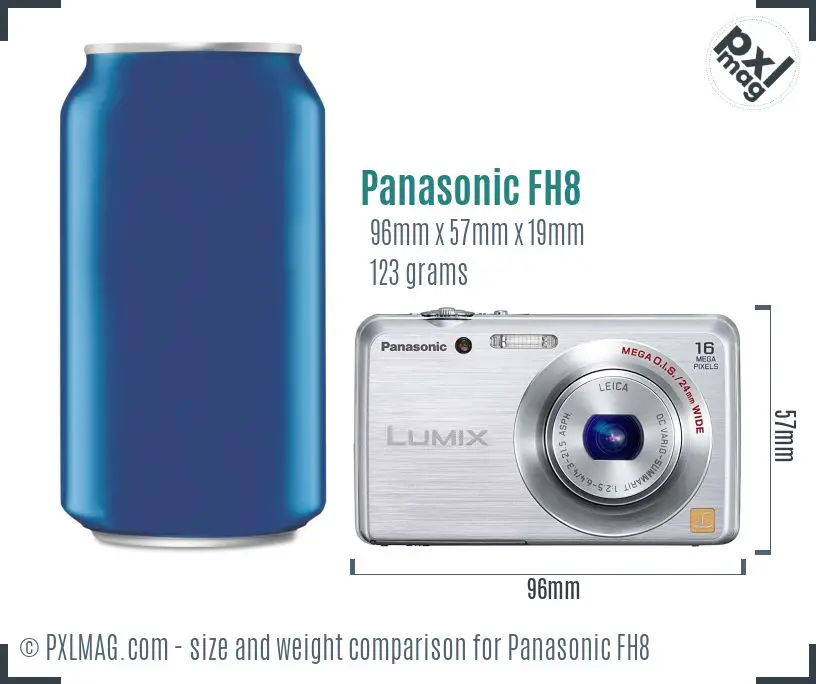 Panasonic Lumix DMC-FH8 dimensions scale