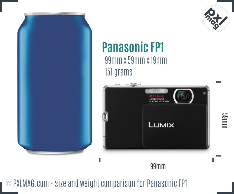 Panasonic Lumix DMC-FP1 dimensions scale