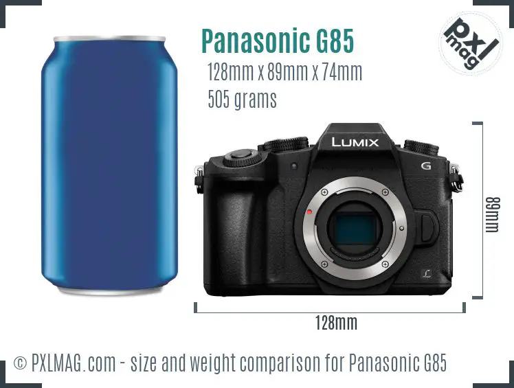 Panasonic Lumix DMC-G85 dimensions scale