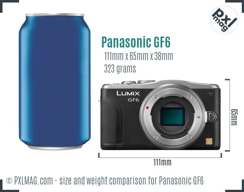 Panasonic Lumix DMC-GF6 dimensions scale